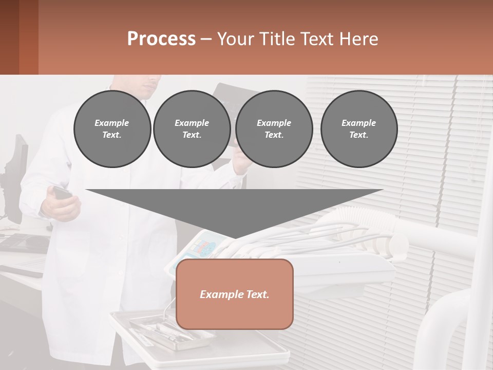 A Man In A White Lab Coat Holding A Tablet PowerPoint Template