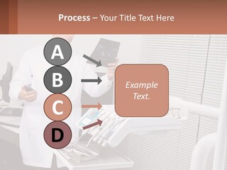 A Man In A White Lab Coat Holding A Tablet PowerPoint Template