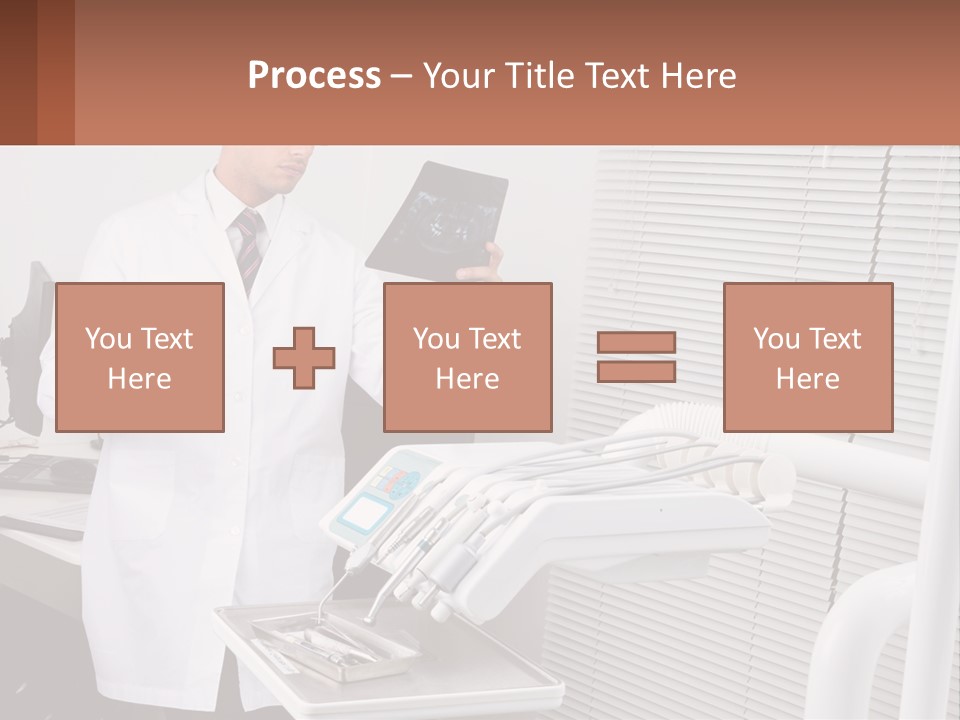 A Man In A White Lab Coat Holding A Tablet PowerPoint Template