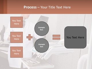 A Man In A White Lab Coat Holding A Tablet PowerPoint Template