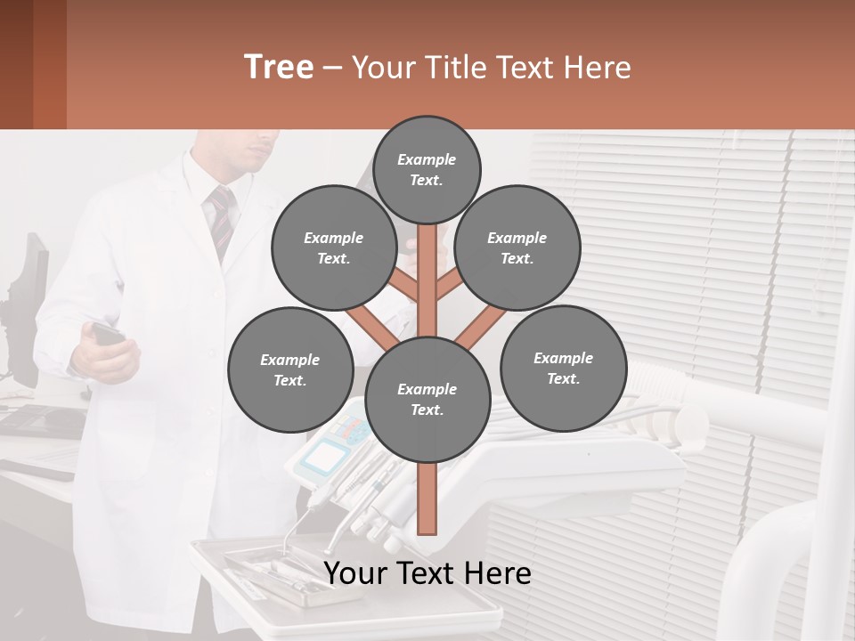 A Man In A White Lab Coat Holding A Tablet PowerPoint Template