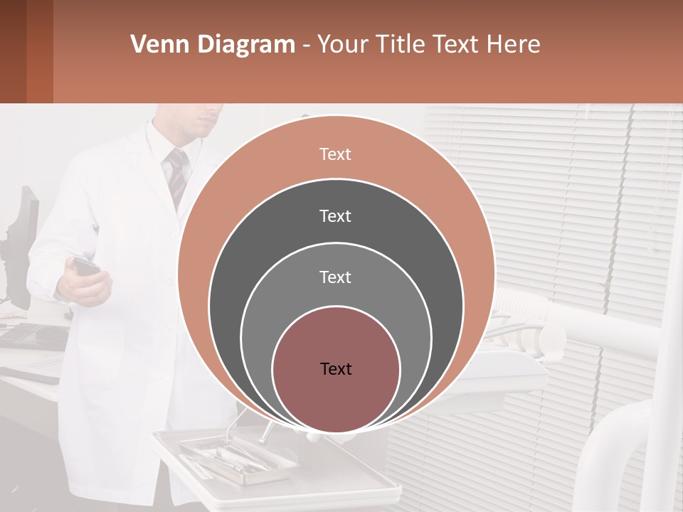 A Man In A White Lab Coat Holding A Tablet PowerPoint Template