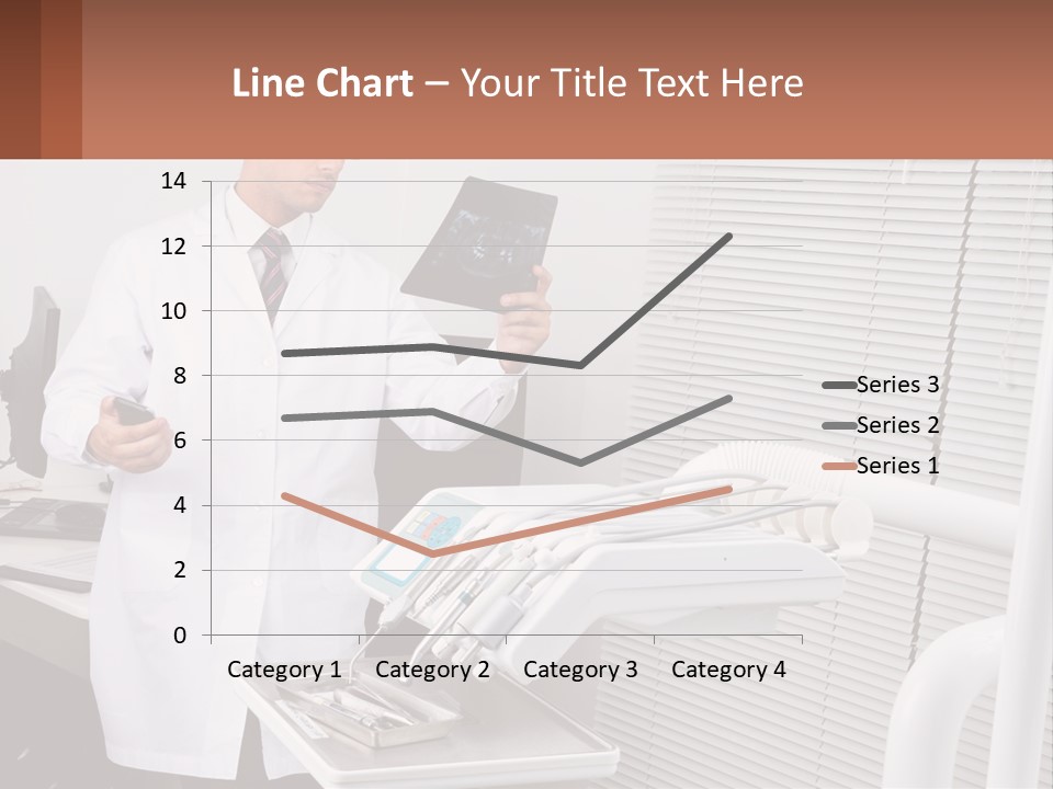 A Man In A White Lab Coat Holding A Tablet PowerPoint Template