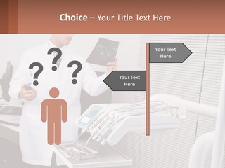 A Man In A White Lab Coat Holding A Tablet PowerPoint Template
