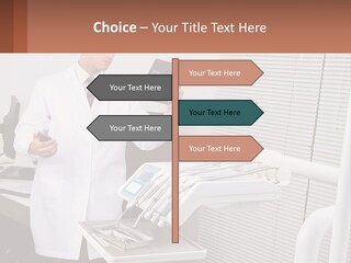 A Man In A White Lab Coat Holding A Tablet PowerPoint Template