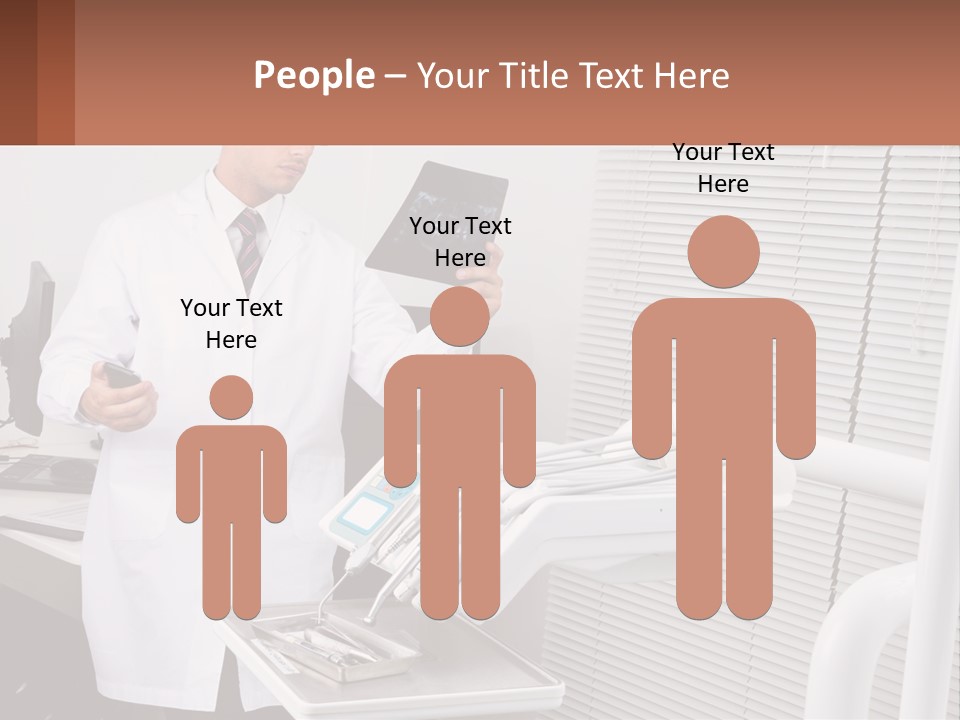 A Man In A White Lab Coat Holding A Tablet PowerPoint Template