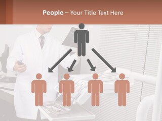 A Man In A White Lab Coat Holding A Tablet PowerPoint Template