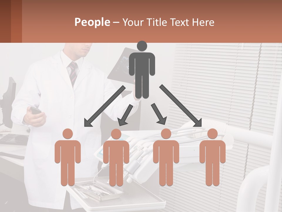 A Man In A White Lab Coat Holding A Tablet PowerPoint Template