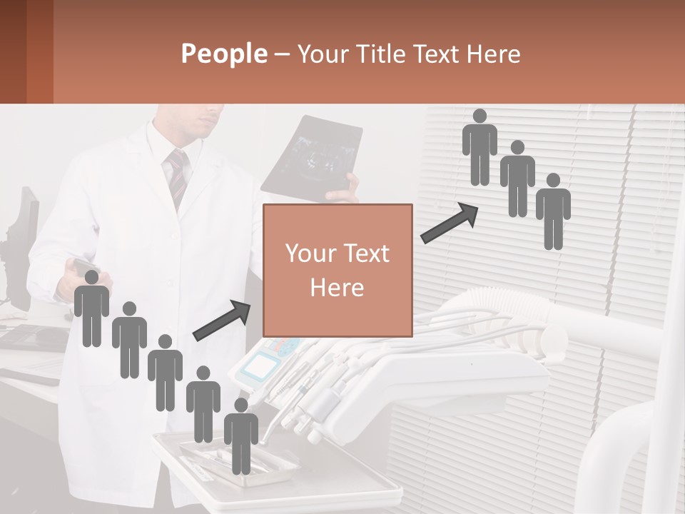 A Man In A White Lab Coat Holding A Tablet PowerPoint Template