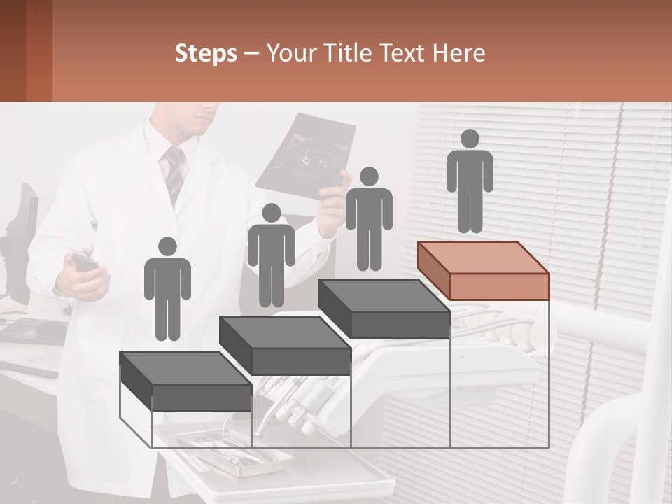 A Man In A White Lab Coat Holding A Tablet PowerPoint Template