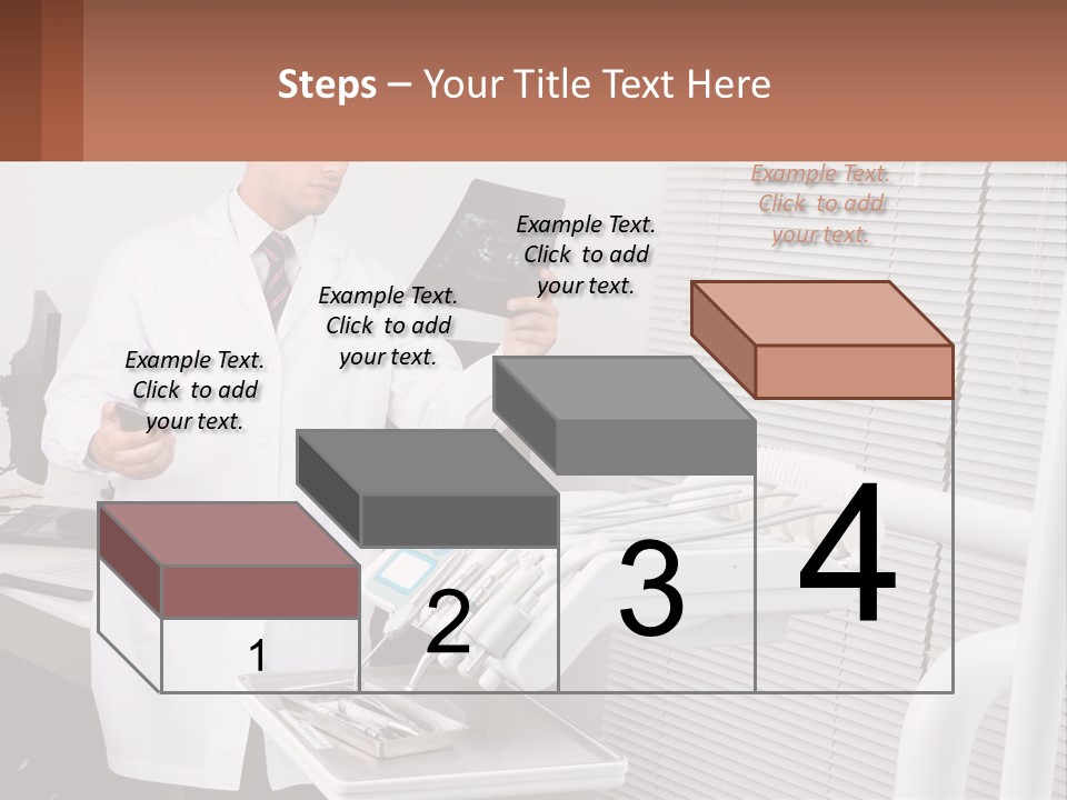 A Man In A White Lab Coat Holding A Tablet PowerPoint Template