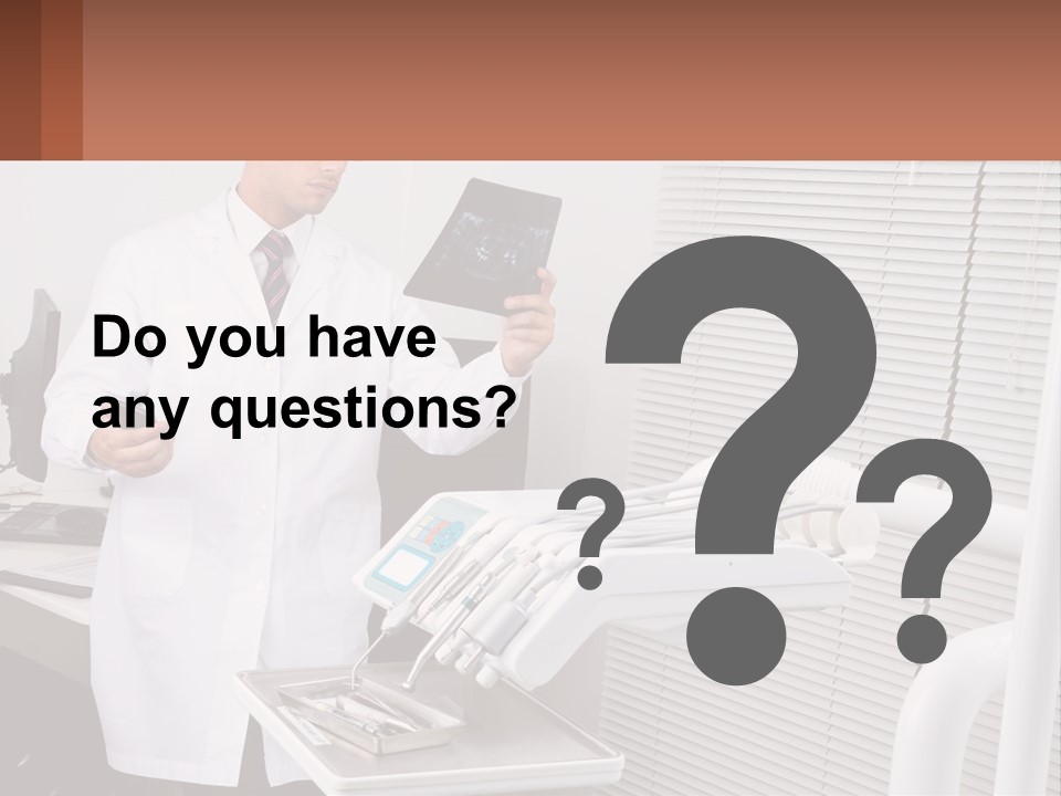A Man In A White Lab Coat Holding A Tablet PowerPoint Template