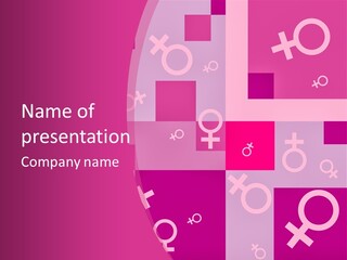 A Pink Background With Different Symbols On It PowerPoint Template