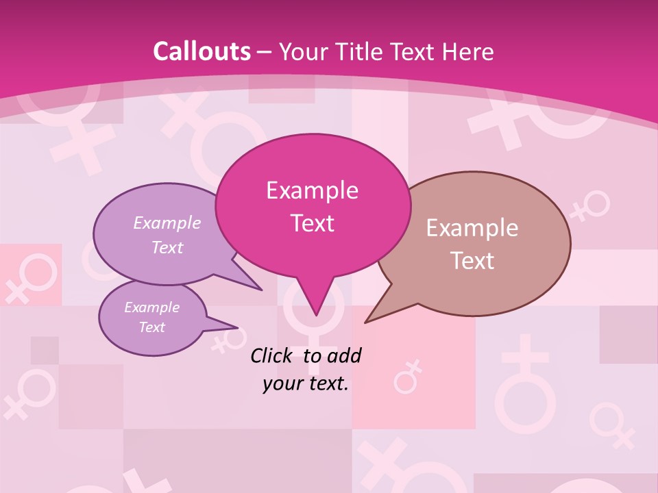 A Pink Background With Different Symbols On It PowerPoint Template
