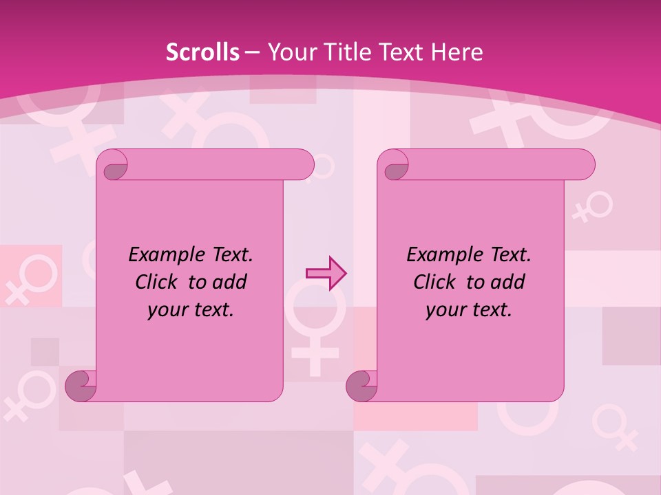 A Pink Background With Different Symbols On It PowerPoint Template