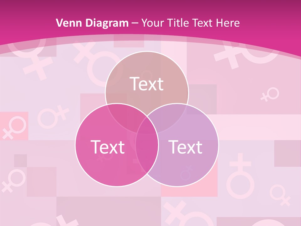 A Pink Background With Different Symbols On It PowerPoint Template