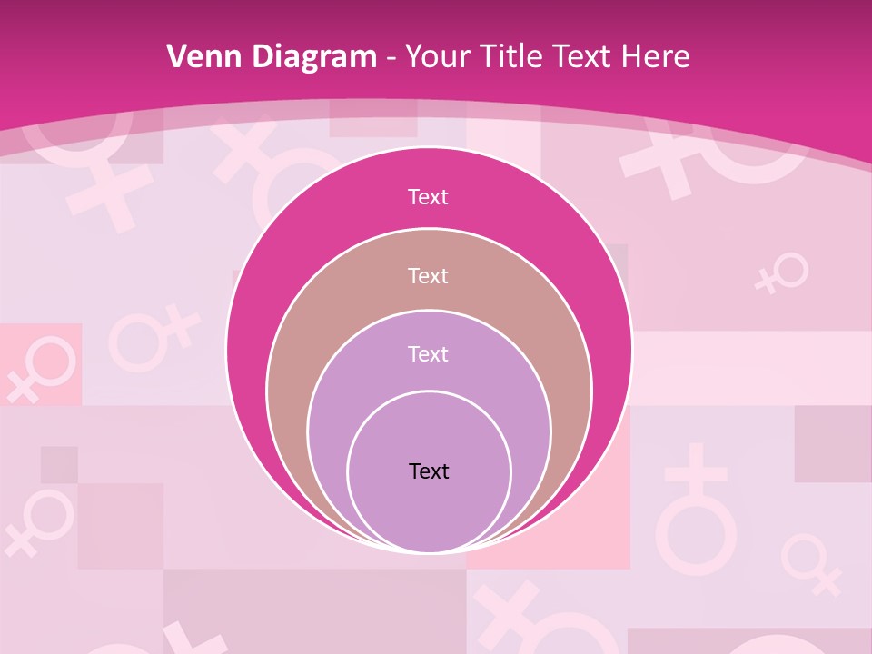 A Pink Background With Different Symbols On It PowerPoint Template