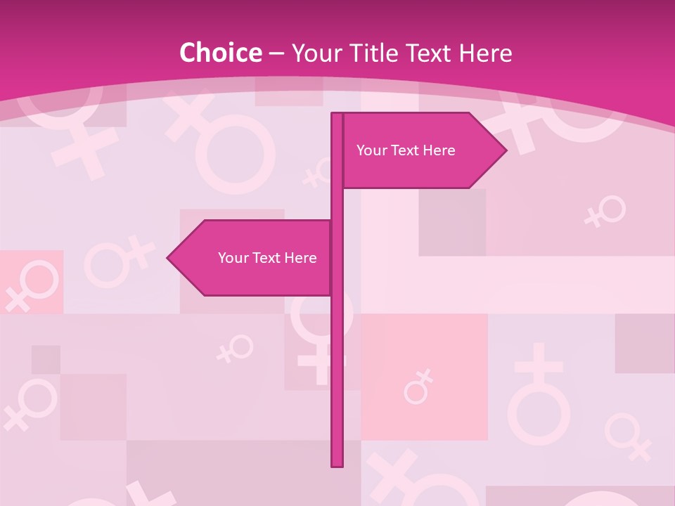 A Pink Background With Different Symbols On It PowerPoint Template