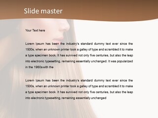 A Woman With Long Blonde Hair Powerpoint Template PowerPoint Template