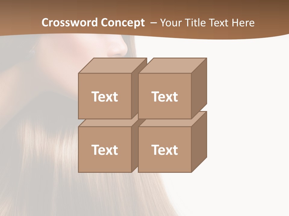 A Woman With Long Blonde Hair Powerpoint Template PowerPoint Template