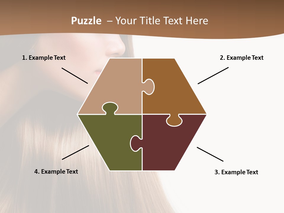 A Woman With Long Blonde Hair Powerpoint Template PowerPoint Template