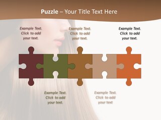 A Woman With Long Blonde Hair Powerpoint Template PowerPoint Template