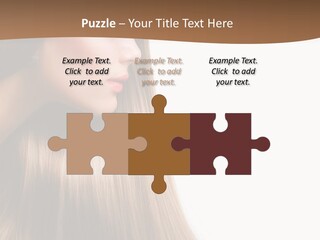 A Woman With Long Blonde Hair Powerpoint Template PowerPoint Template