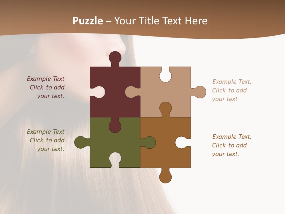 A Woman With Long Blonde Hair Powerpoint Template PowerPoint Template