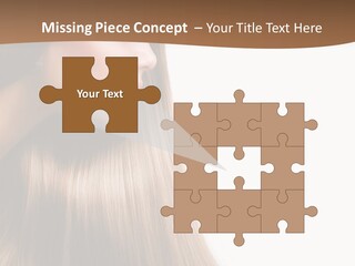 A Woman With Long Blonde Hair Powerpoint Template PowerPoint Template