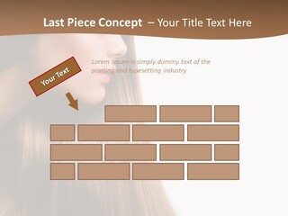 A Woman With Long Blonde Hair Powerpoint Template PowerPoint Template
