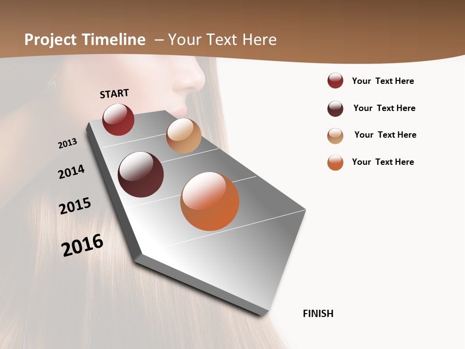 A Woman With Long Blonde Hair Powerpoint Template PowerPoint Template