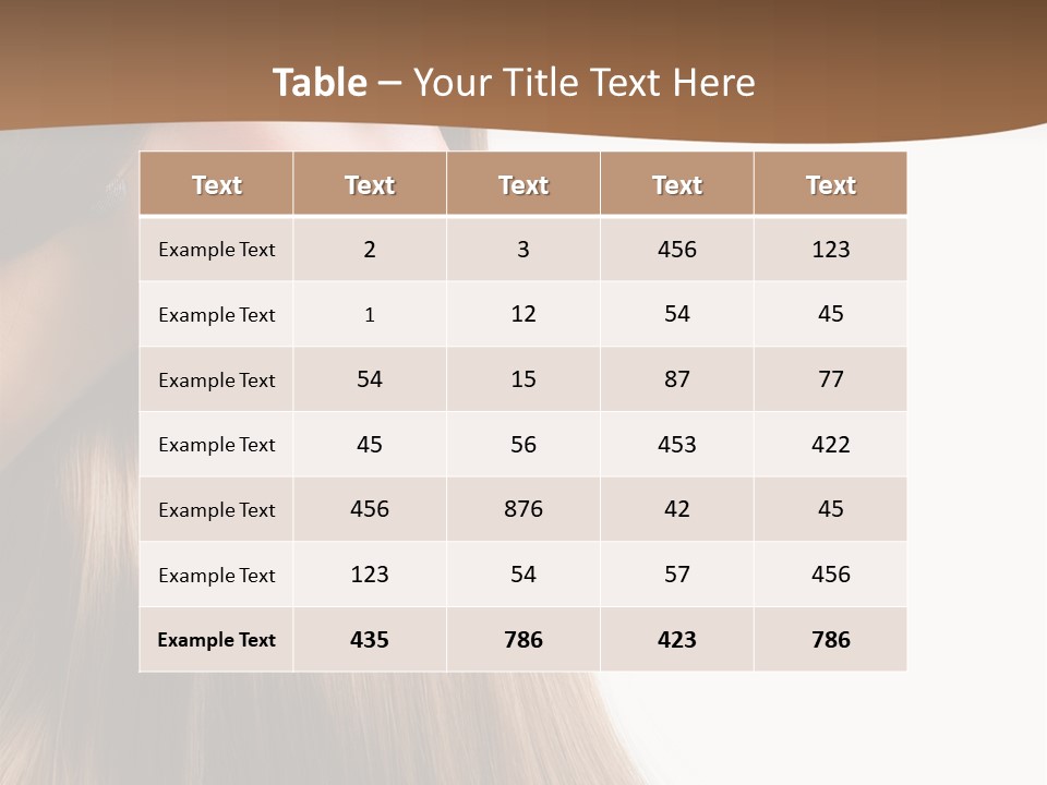 A Woman With Long Blonde Hair Powerpoint Template PowerPoint Template