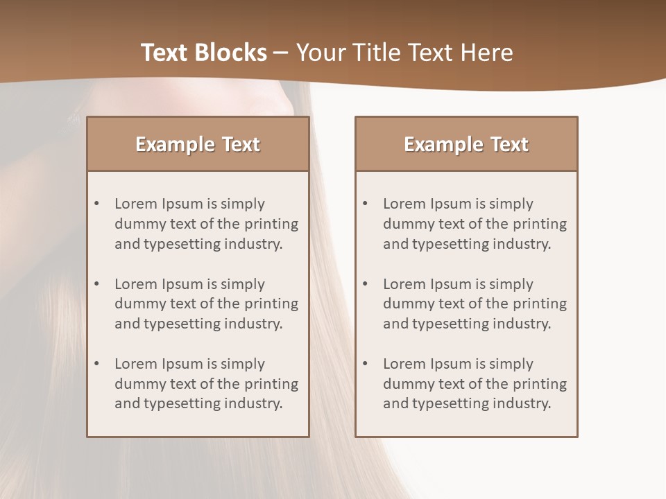 A Woman With Long Blonde Hair Powerpoint Template PowerPoint Template