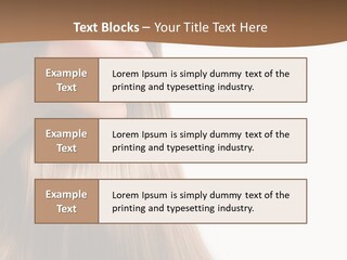 A Woman With Long Blonde Hair Powerpoint Template PowerPoint Template