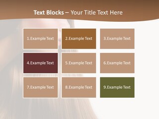 A Woman With Long Blonde Hair Powerpoint Template PowerPoint Template