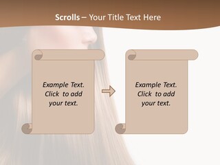 A Woman With Long Blonde Hair Powerpoint Template PowerPoint Template