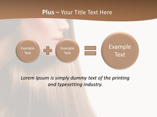 A Woman With Long Blonde Hair Powerpoint Template PowerPoint Template