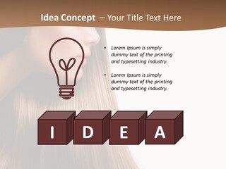 A Woman With Long Blonde Hair Powerpoint Template PowerPoint Template