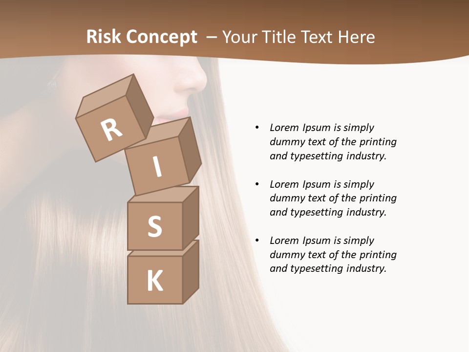 A Woman With Long Blonde Hair Powerpoint Template PowerPoint Template