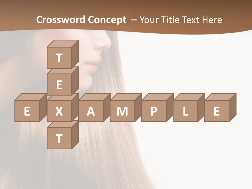 A Woman With Long Blonde Hair Powerpoint Template PowerPoint Template