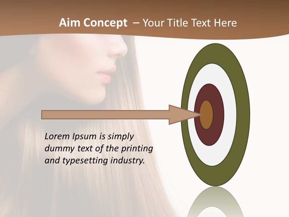 A Woman With Long Blonde Hair Powerpoint Template PowerPoint Template