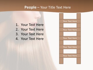 A Woman With Long Blonde Hair Powerpoint Template PowerPoint Template