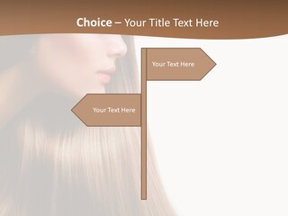 A Woman With Long Blonde Hair Powerpoint Template PowerPoint Template