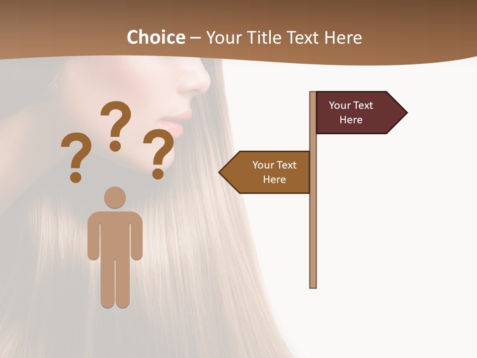 A Woman With Long Blonde Hair Powerpoint Template PowerPoint Template