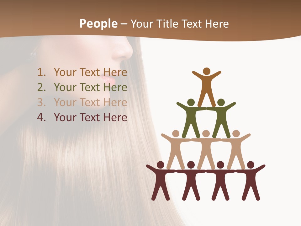 A Woman With Long Blonde Hair Powerpoint Template PowerPoint Template