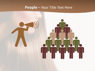 A Woman With Long Blonde Hair Powerpoint Template PowerPoint Template