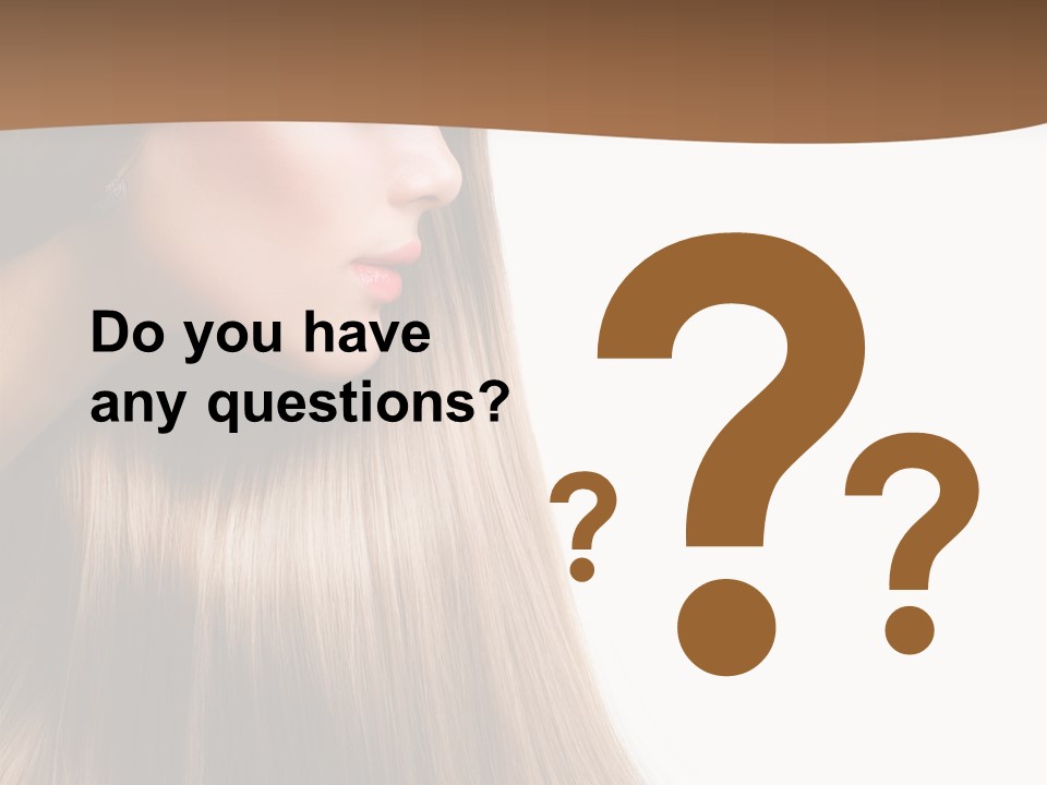 A Woman With Long Blonde Hair Powerpoint Template PowerPoint Template