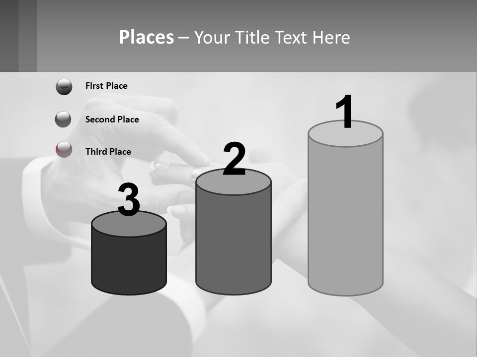 A Man And A Woman Putting A Wedding Ring On Each Other PowerPoint Template