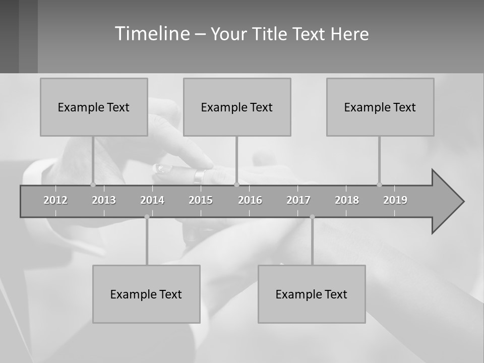 A Man And A Woman Putting A Wedding Ring On Each Other PowerPoint Template