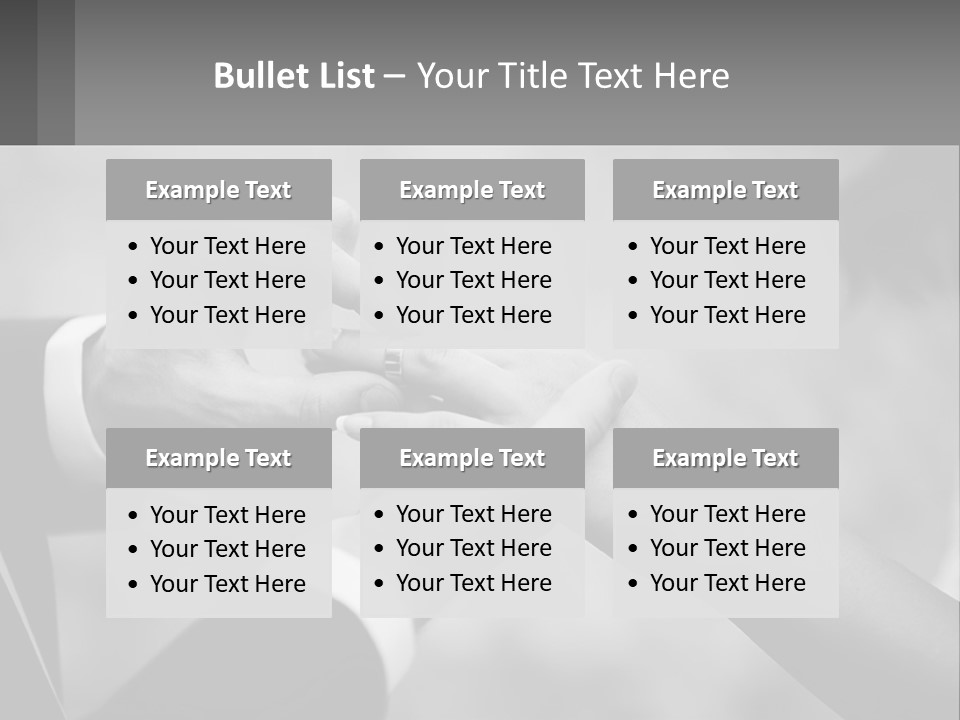 A Man And A Woman Putting A Wedding Ring On Each Other PowerPoint Template